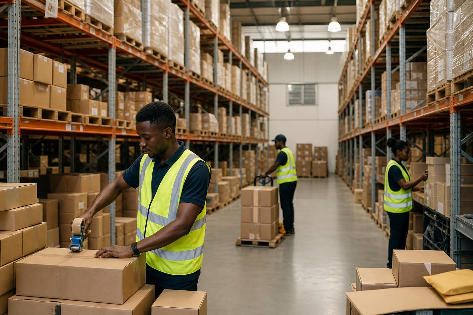 GoodGoods Nigeria warehouse service staff receiving and storing ecommerce inventory for fulfillment